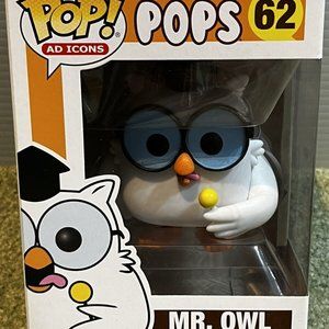 FUNKO POP #63 “Mr. Owl” Exclusive Figure Tootsie Roll Ad Icons Mib! 2019 Figure